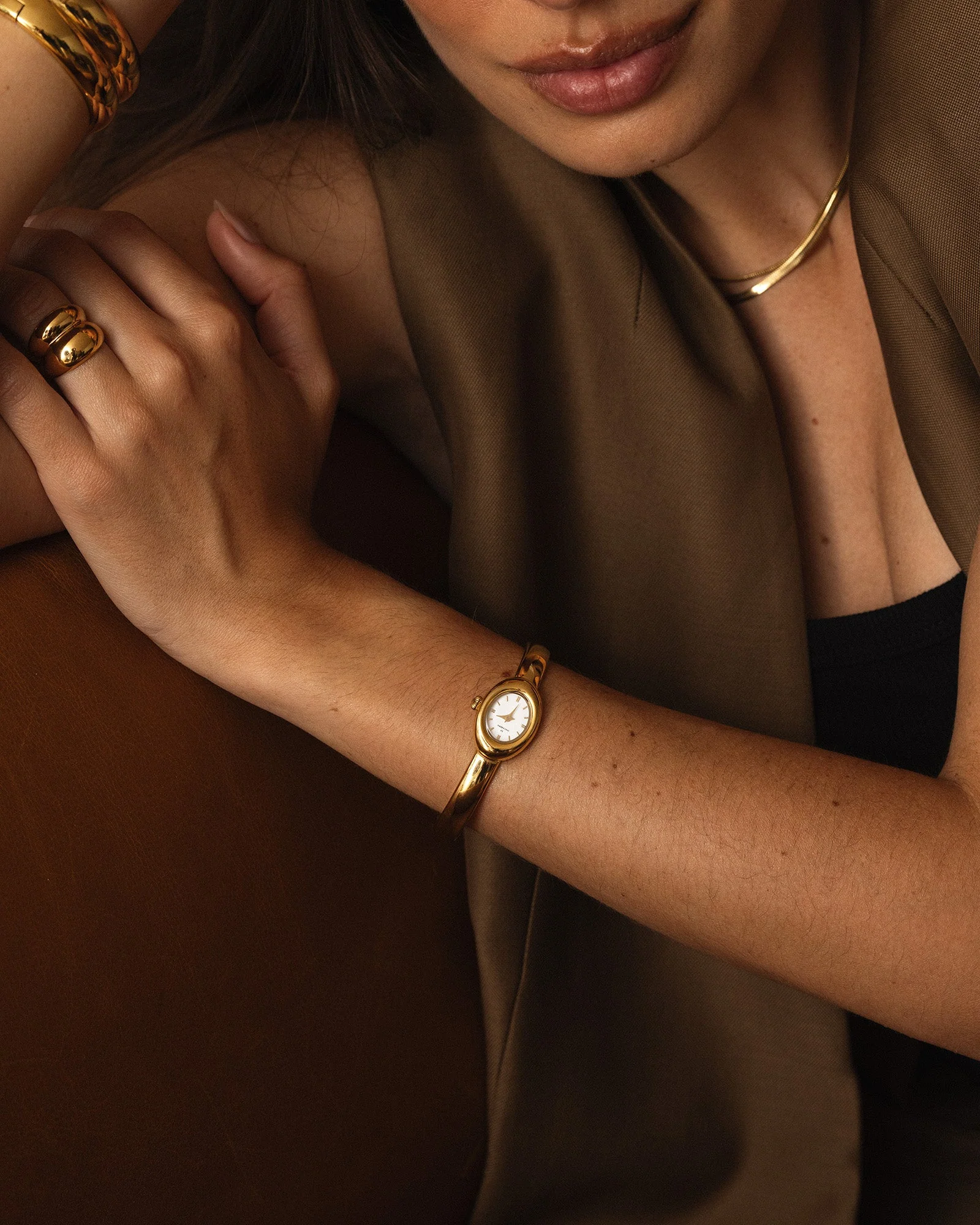 Belle Oval Petite Bangle Watch - Image 3