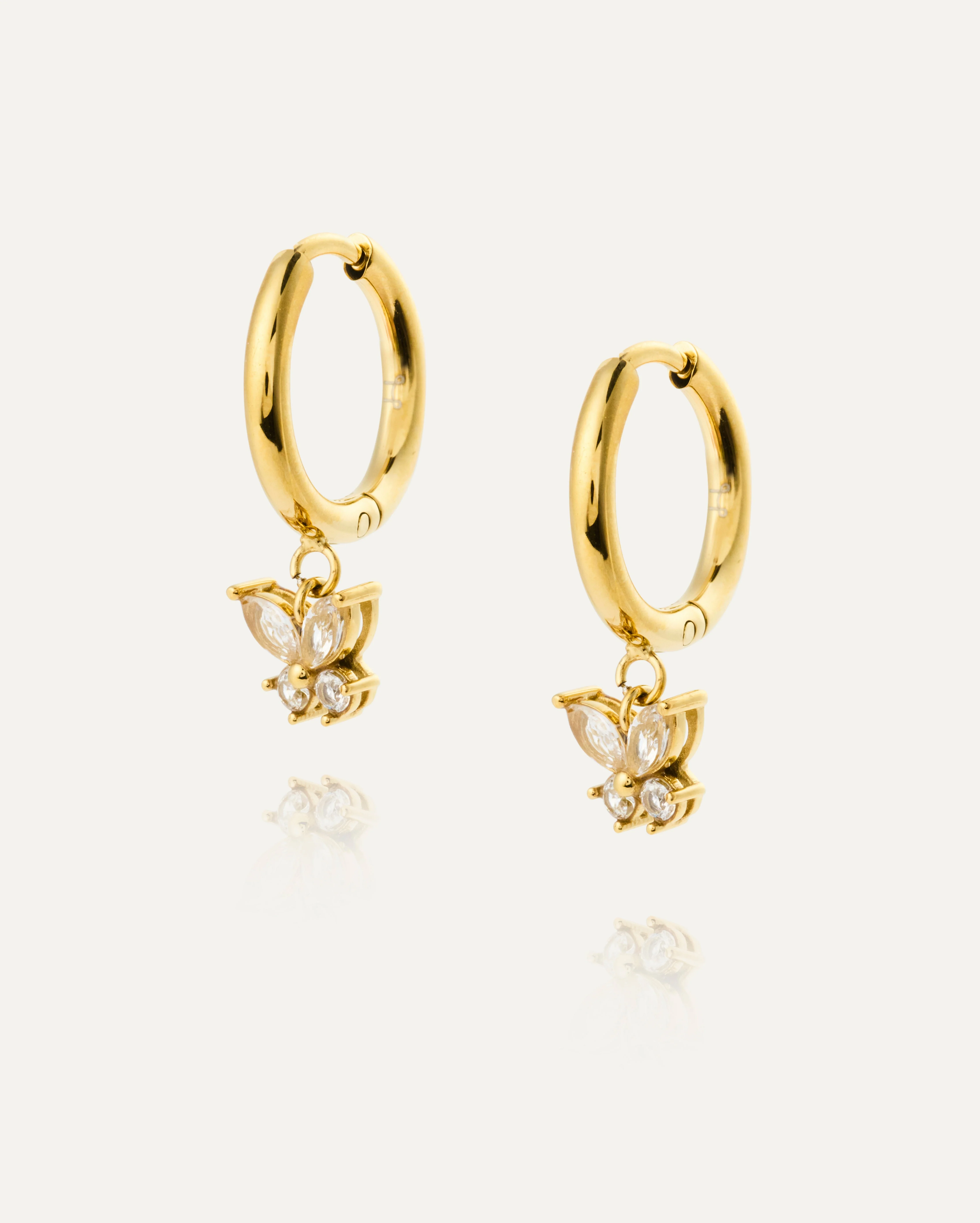 Butterfly Gold Hoops - Image 4