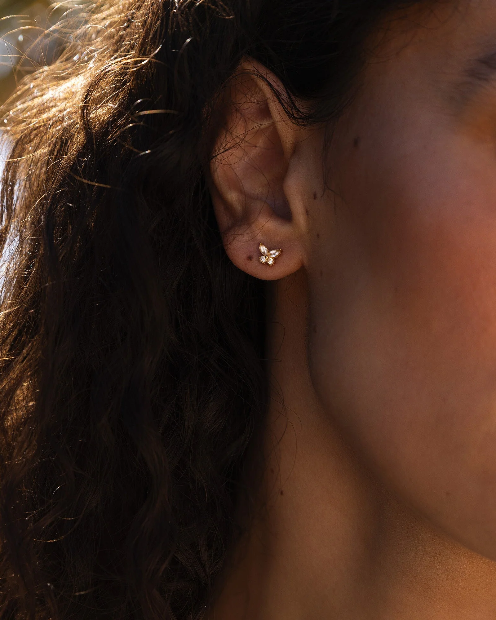 Butterfly Gold Studs - Image 3