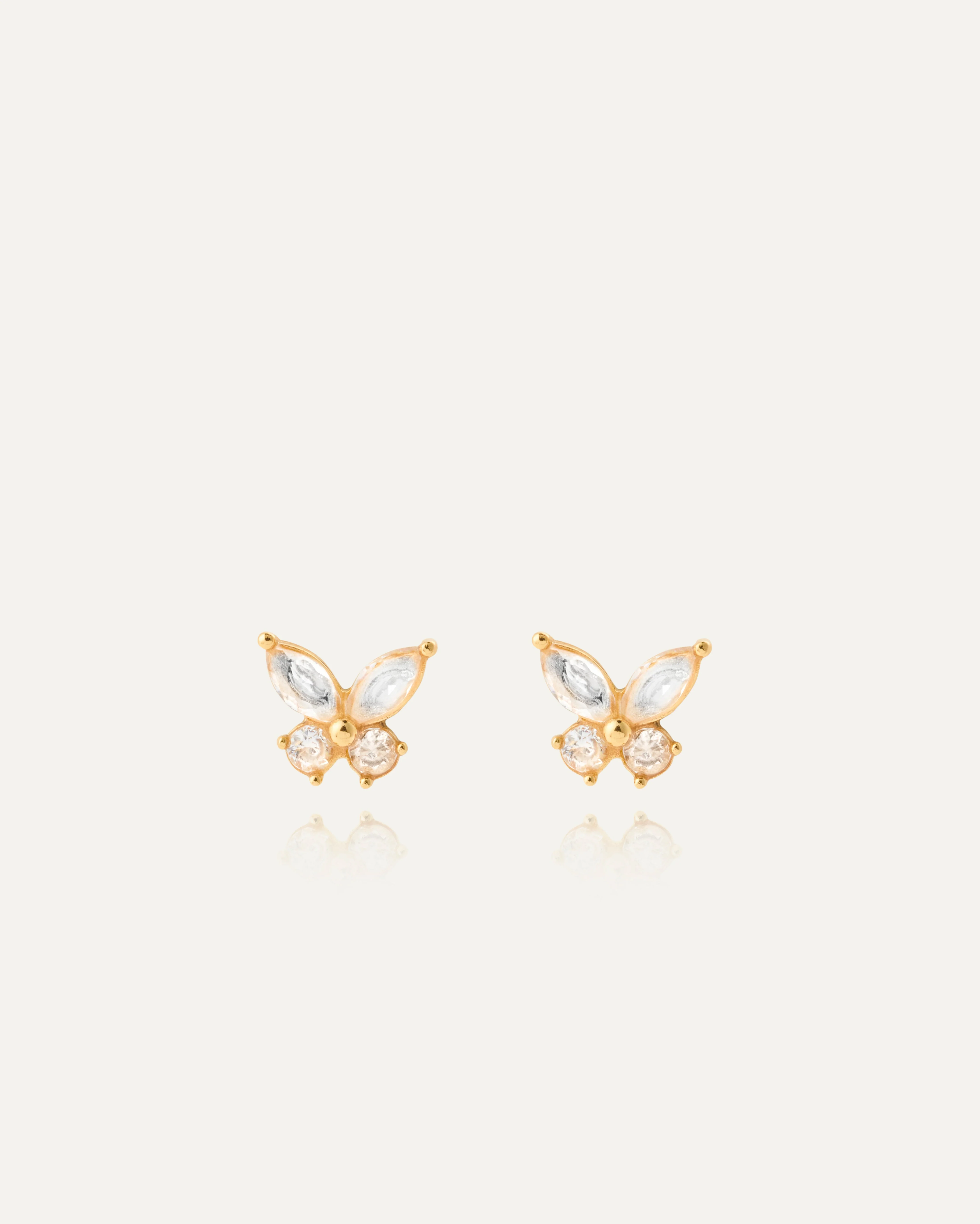 Butterfly Gold Studs - Image 4