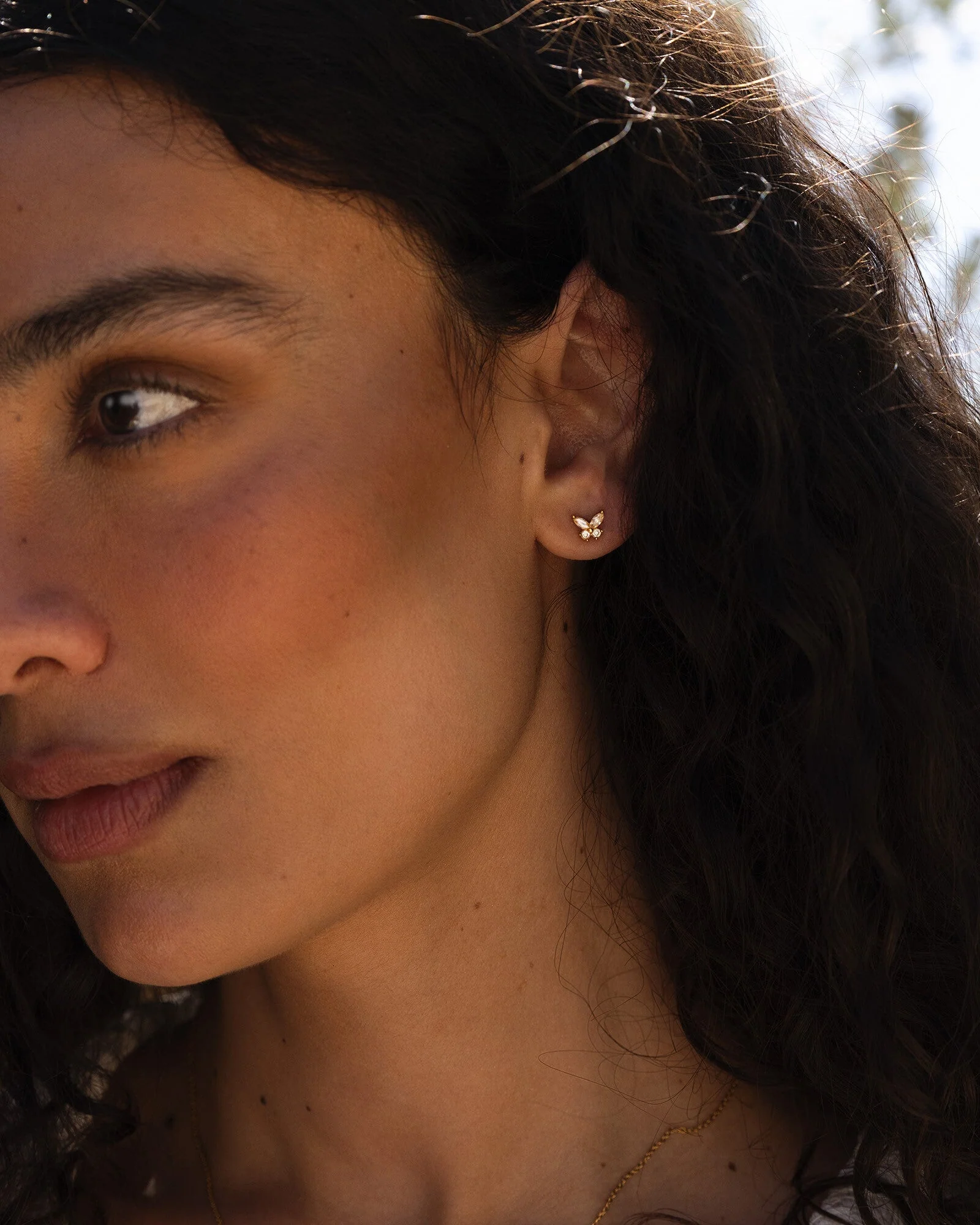 Butterfly Gold Studs - Image 6