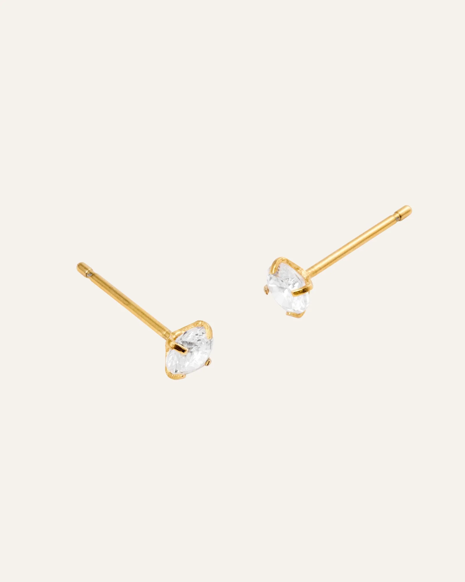 Jolie White Medium Studs - Image 4