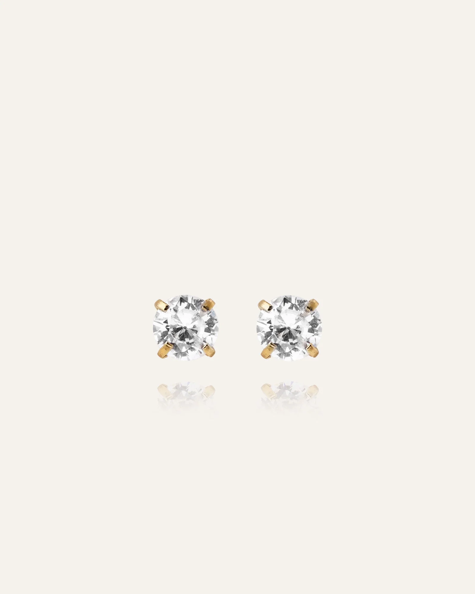 Jolie White Medium Studs - Image 5
