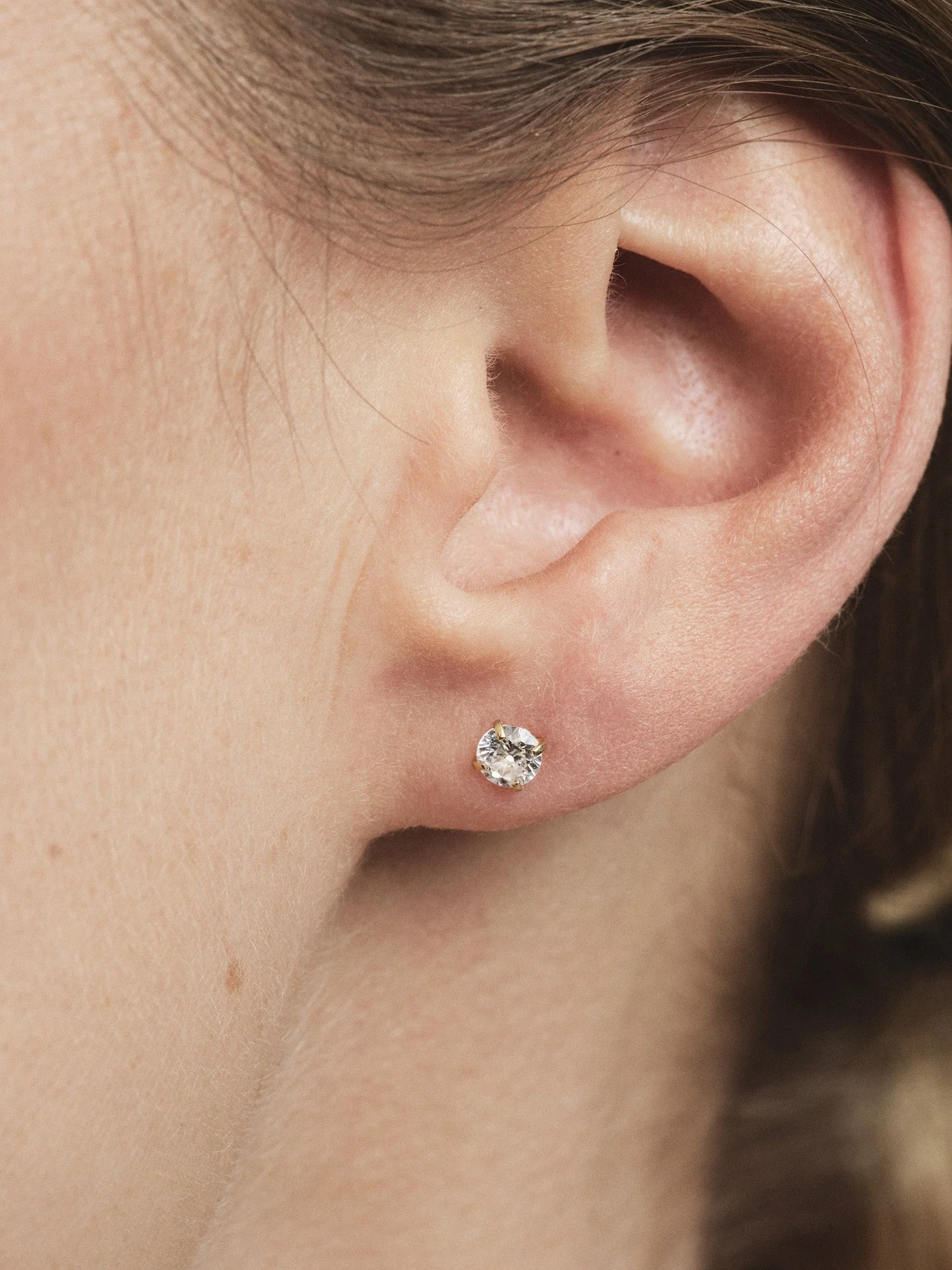 Jolie White Medium Studs - Image 7
