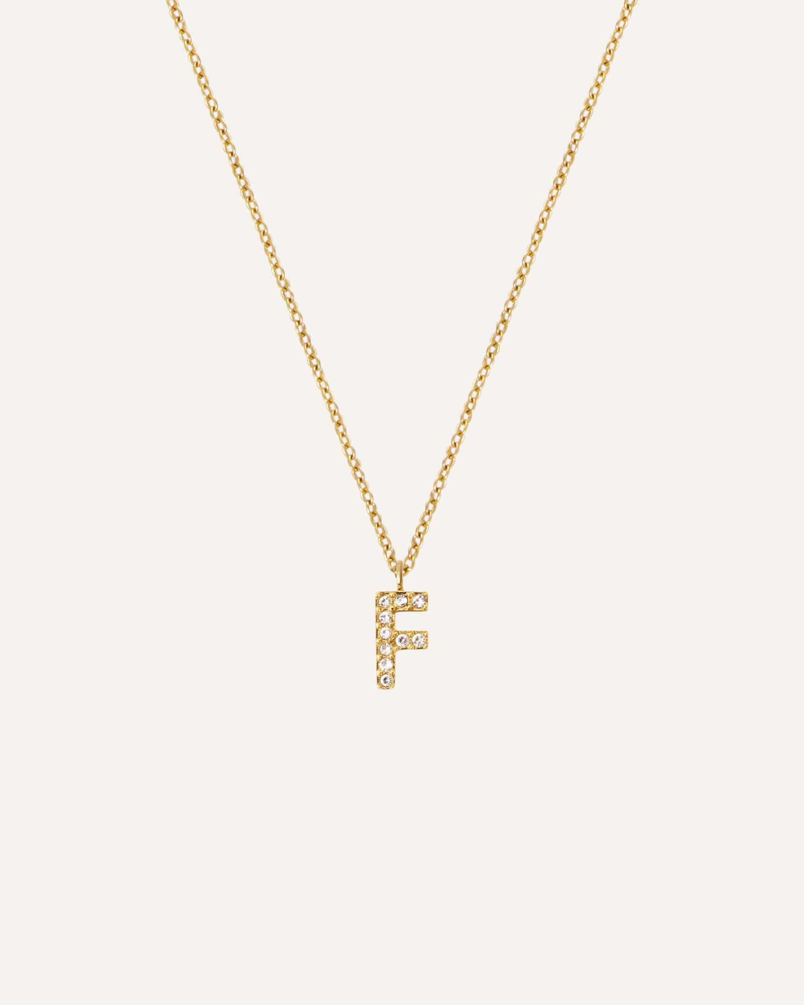 Petite Stone Letter Necklace - Image 11