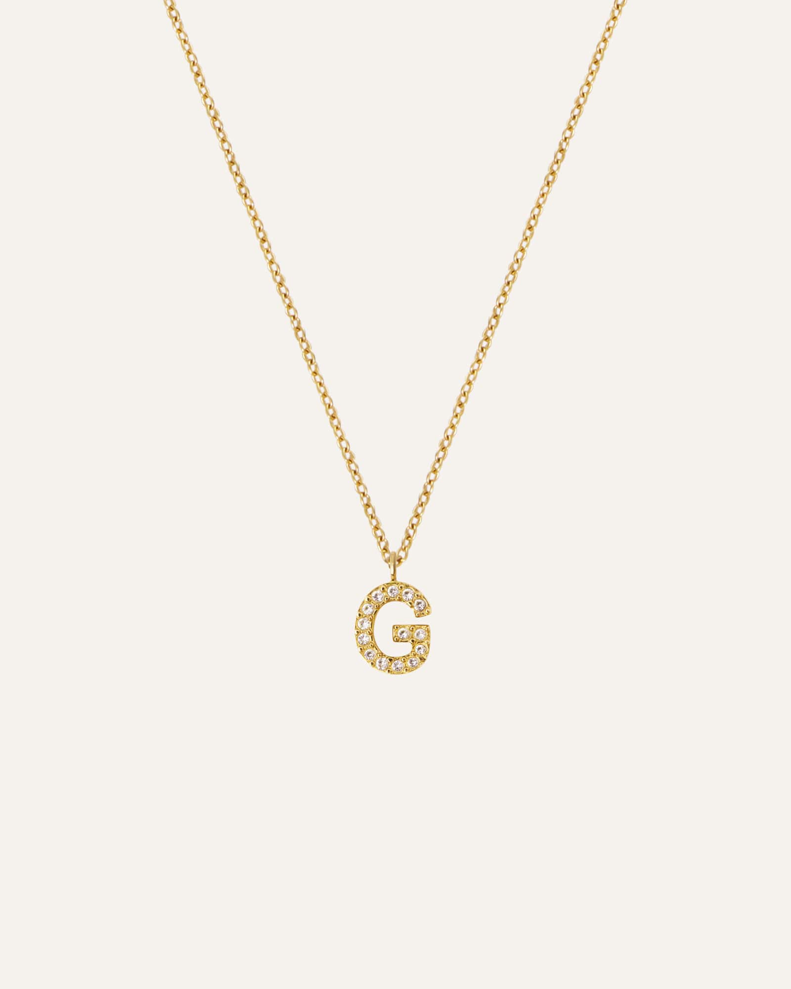Petite Stone Letter Necklace - Image 12