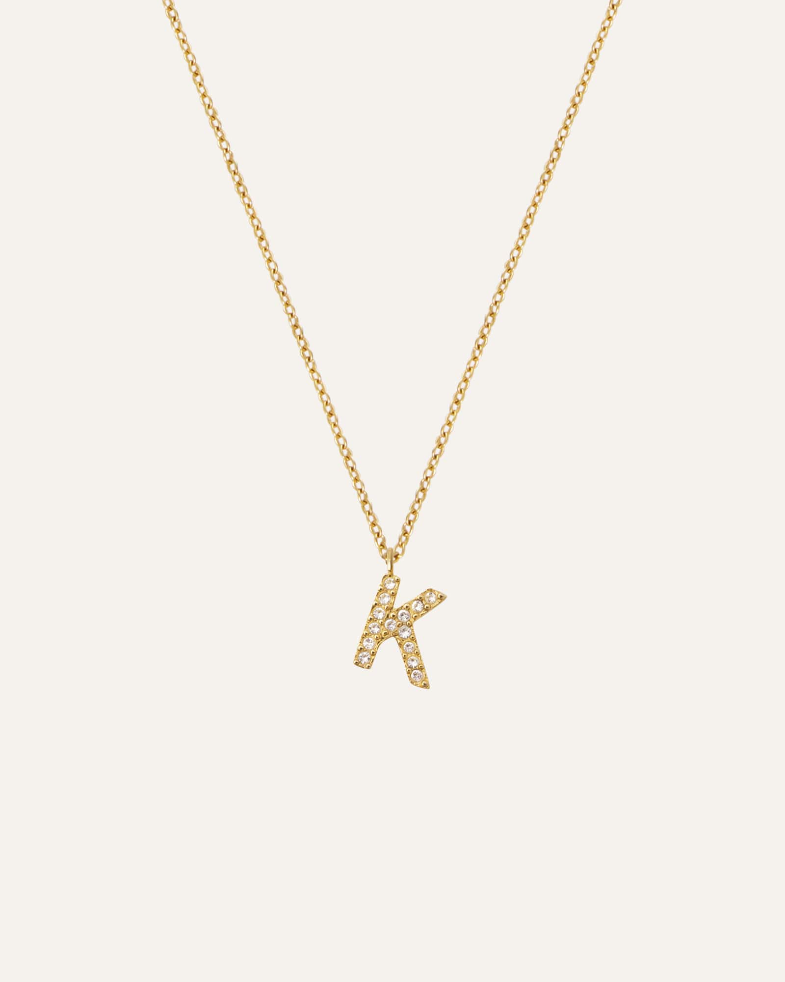 Petite Stone Letter Necklace - Image 16