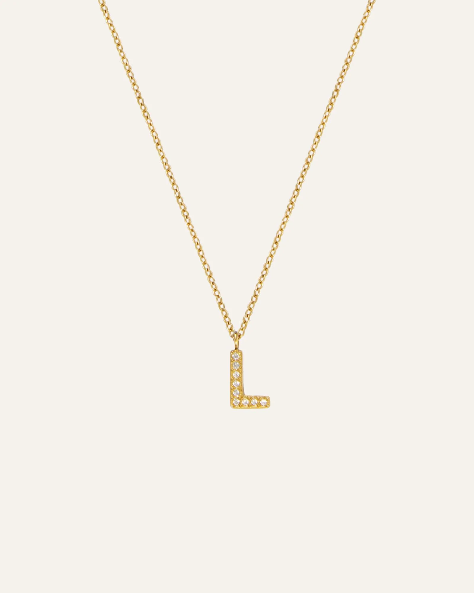 Petite Stone Letter Necklace - Image 17