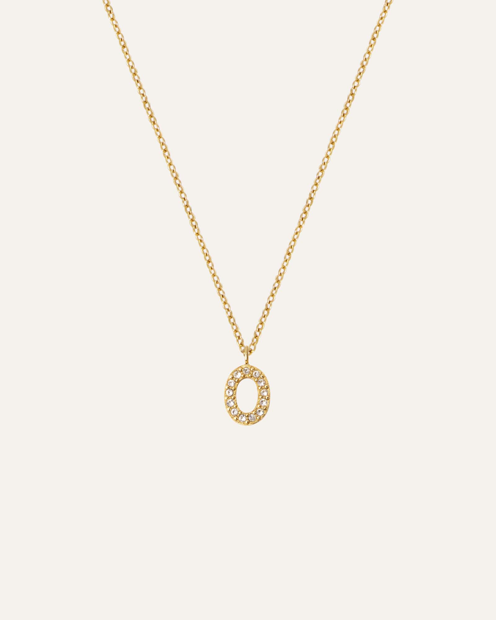 Petite Stone Letter Necklace - Image 20