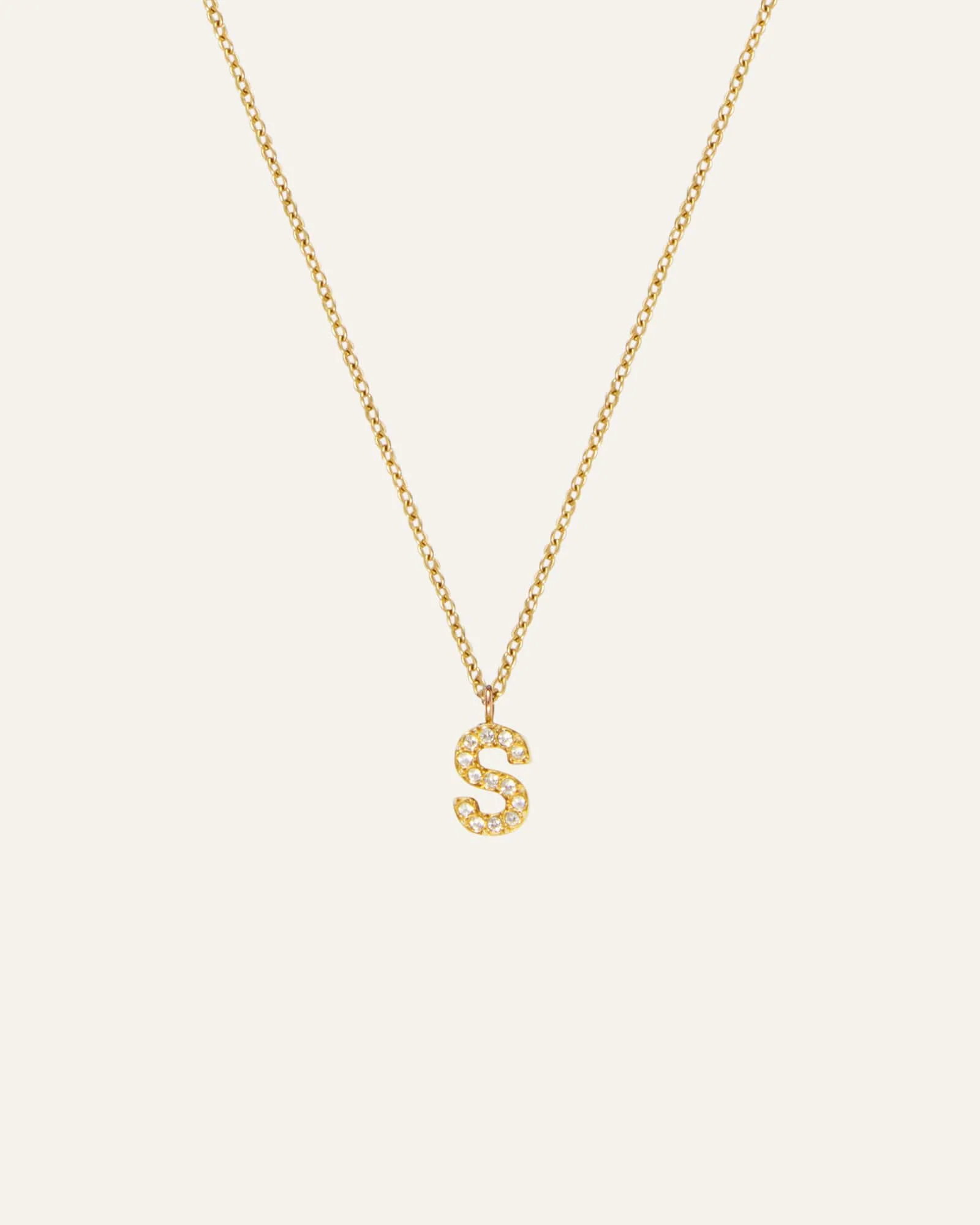 Petite Stone Letter Necklace - Image 24