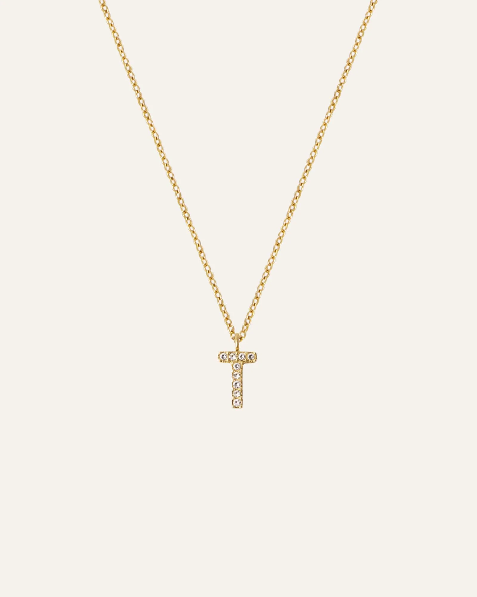 Petite Stone Letter Necklace - Image 25