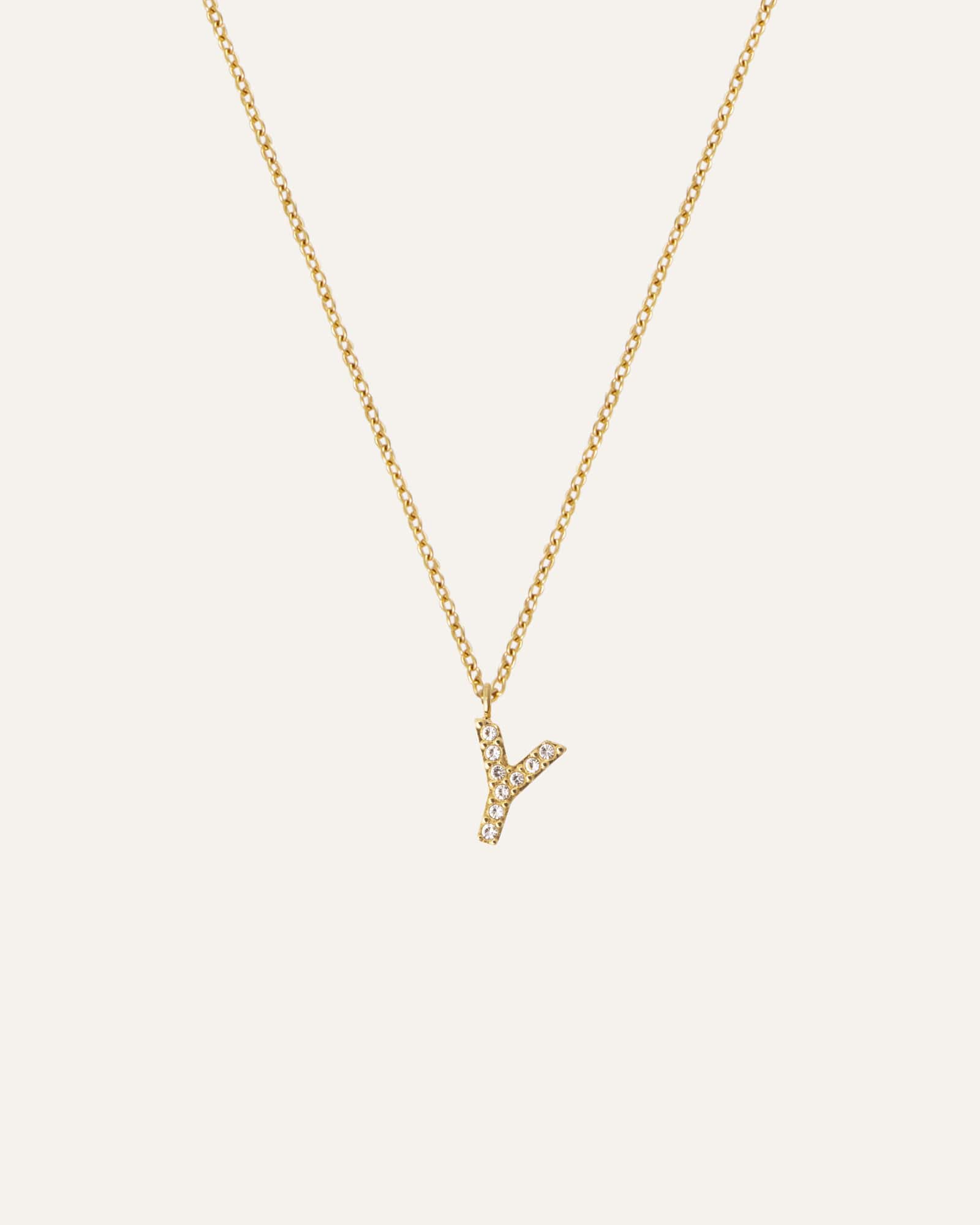 Petite Stone Letter Necklace - Image 30