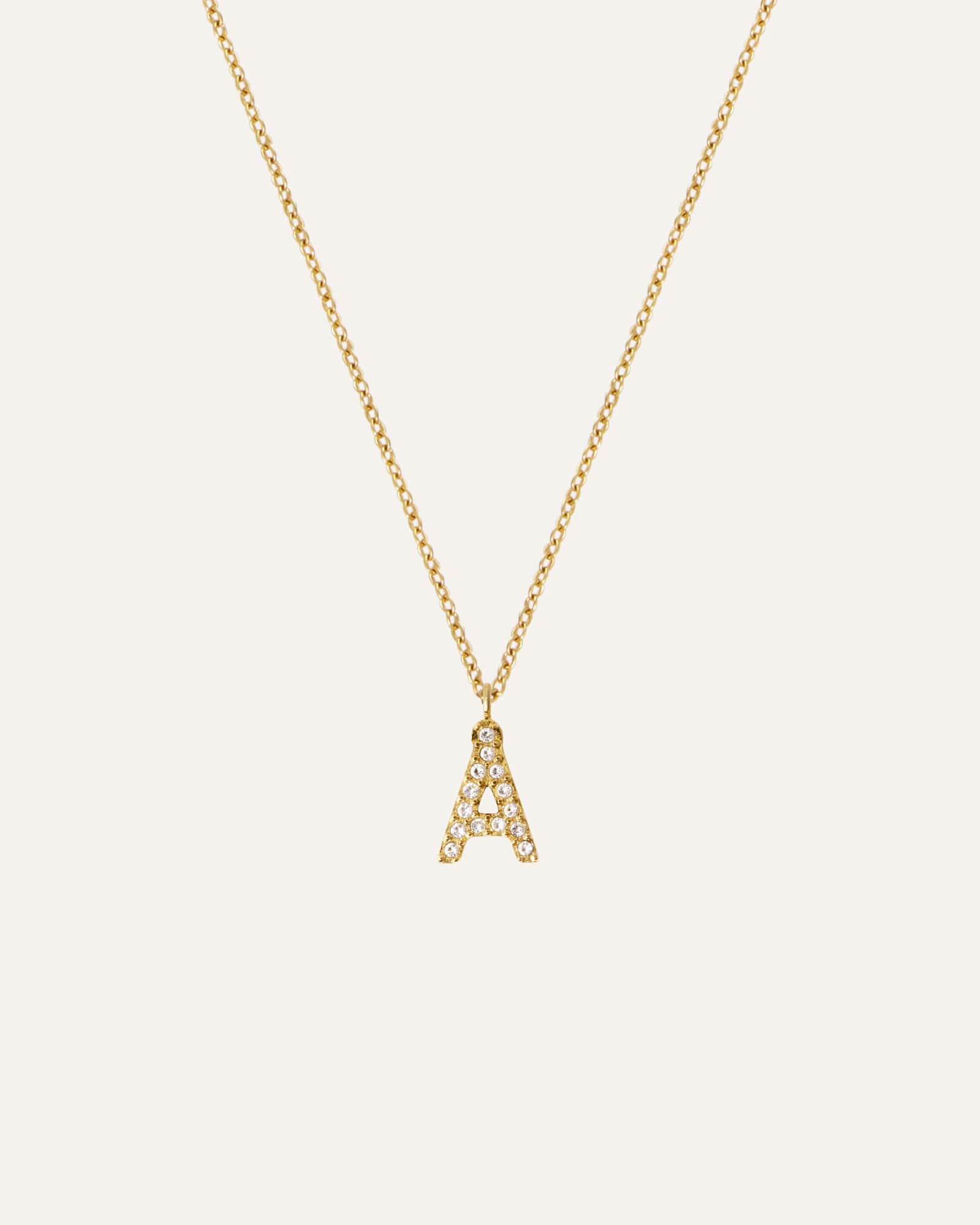 Petite Stone Letter Necklace - Image 32