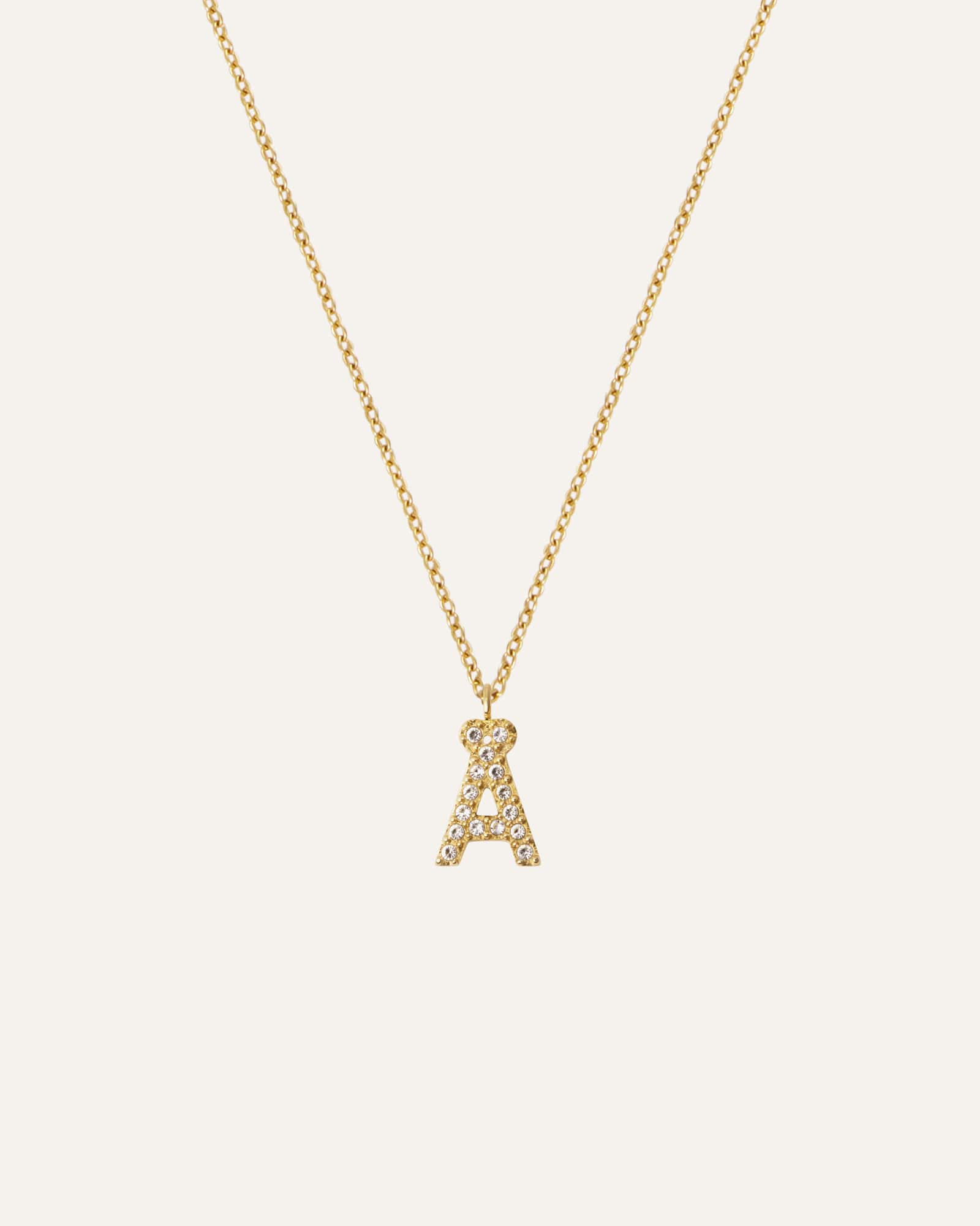 Petite Stone Letter Necklace - Image 33