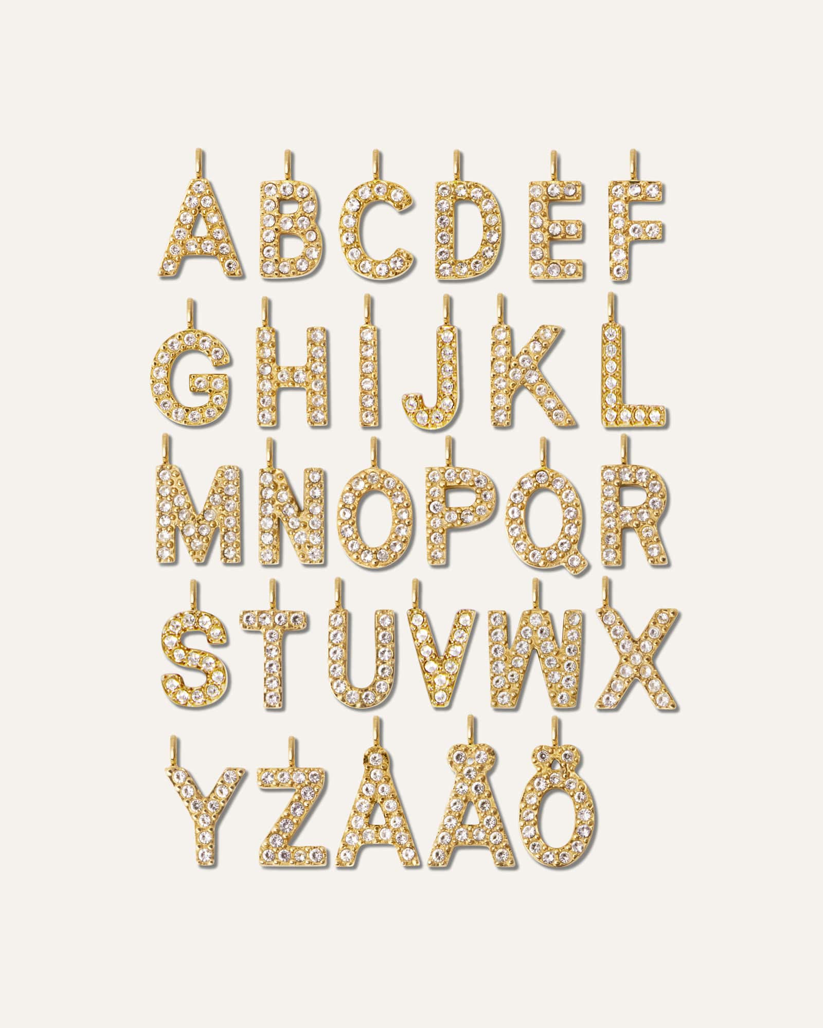 Petite Stone Letter Necklace - Image 4