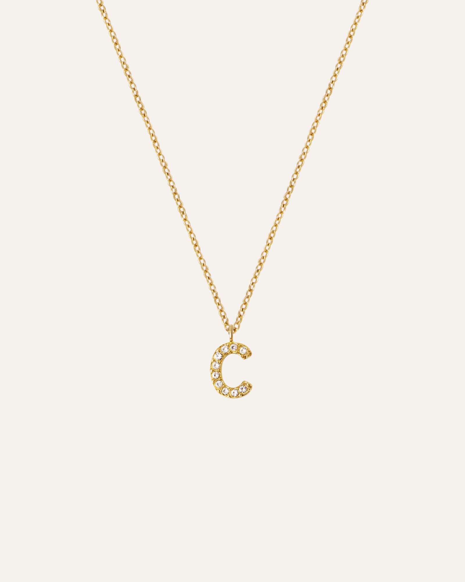 Petite Stone Letter Necklace - Image 8