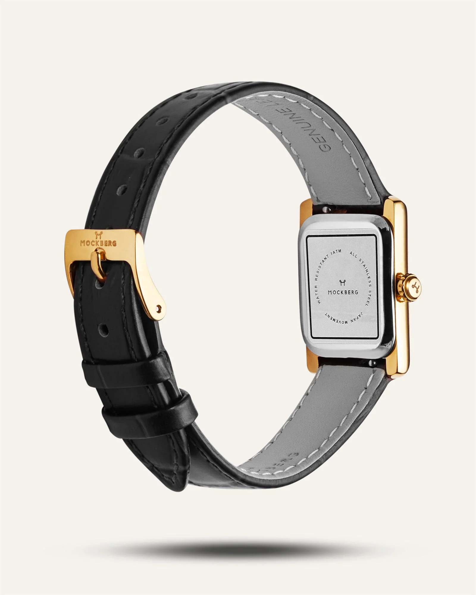 Timeless Black Leather Watch - Image 4